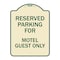 Signmission Parking Reserved for Motel Guest Heavy-Gauge Aluminum Architectural Sign, 24" x 18", TG-1824-23382 A-DES-TG-1824-23382 - alternate 1